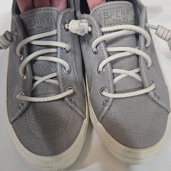 Sperry Light Gray Sneakers with White Laces - Picture 7 of 8